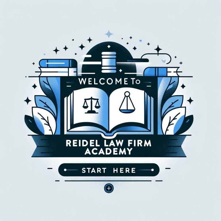 Welcome to Reidel Law Firm Academy! Start Here